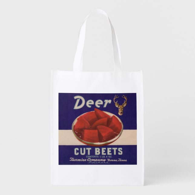 1930s Deer Cut Beets can label Grocery Bag (Front)