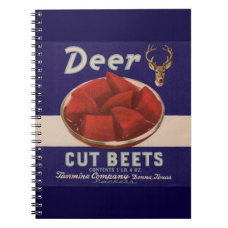 1930s Deer Cut Beets can label Notebook