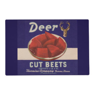 1930s Deer Cut Beets can label Placemat