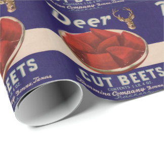 1930s Deer Cut Beets can label Wrapping Paper