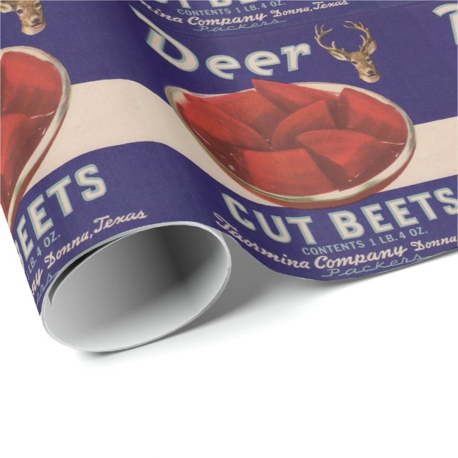 1930s Deer Cut Beets can label Wrapping Paper (Roll Corner)