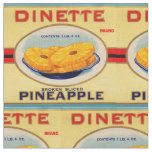 1930s Dinette pineapple label print Fabric