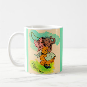 1930s dressed elephant playing jump rope coffee mug