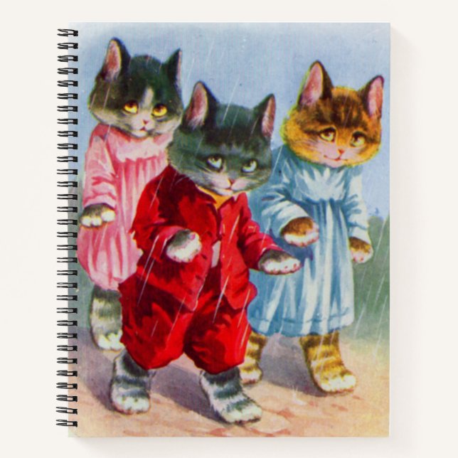 1930s dressed kittens in the rain notebook (Front)
