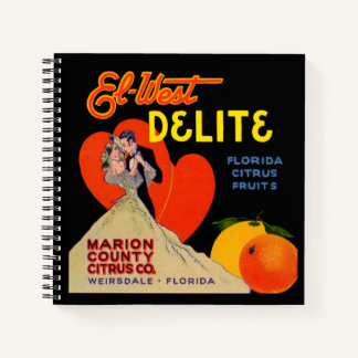1930s El-West Delite Florida Citrus Fruit print Notebook