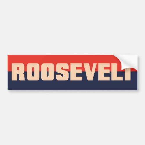 1930s Era FDR Roosevelt Bumper Sticker