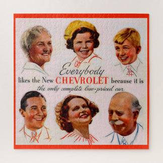 1930s Everybody Likes Chevrolet Jigsaw Puzzle