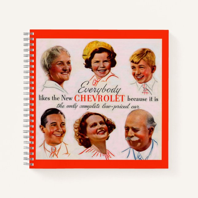 1930s Everybody Likes Chevrolet Notebook (Front)