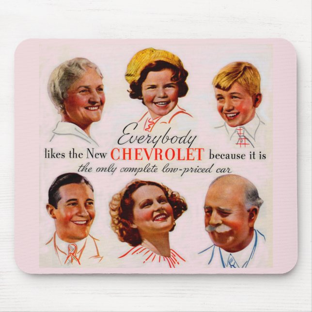 1930s Everybody Likes the New Chevrolet Mouse Pad (Front)