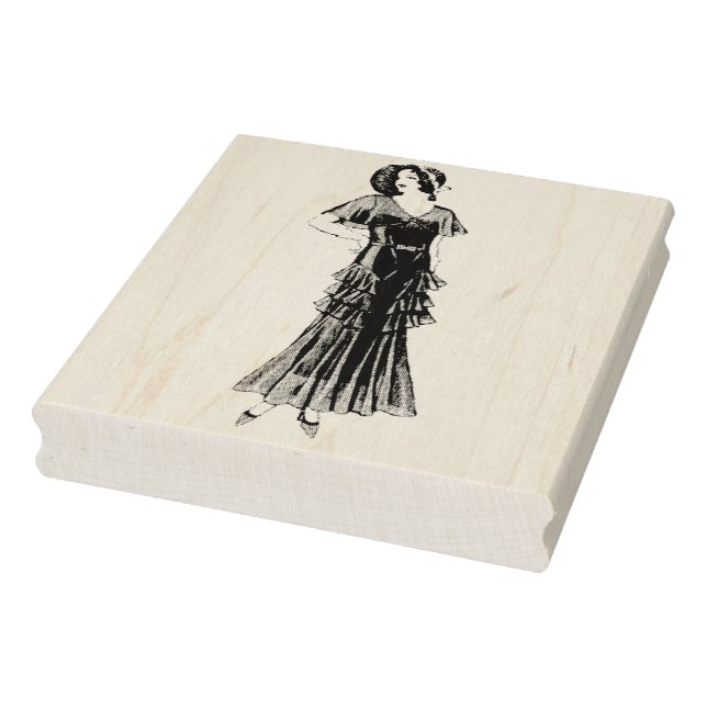 1930s Fashion Model Rubber Art Stamp (Stamp)