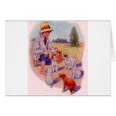 1930s feeding puppies (Front Horizontal)