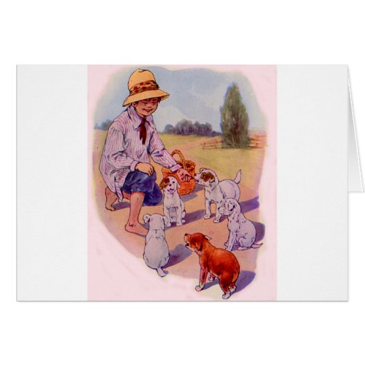 1930s feeding puppies (Front Horizontal)