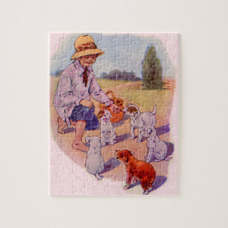 1930s feeding puppies jigsaw puzzle