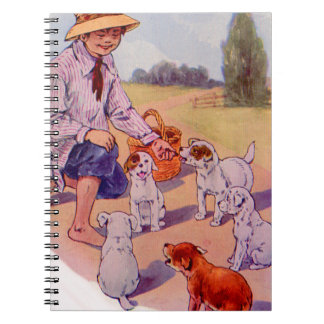 1930s feeding puppies notebook