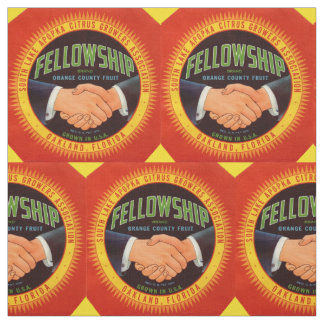 1930s Fellowship Citrus label print Fabric