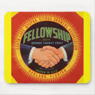 1930s Fellowship Orange County Citrus label Mouse Pad