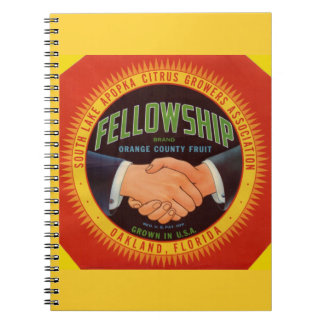 1930s Fellowship Orange County Citrus label Notebook