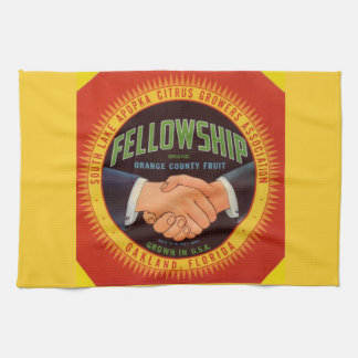1930s Fellowship Orange County Citrus label Towel