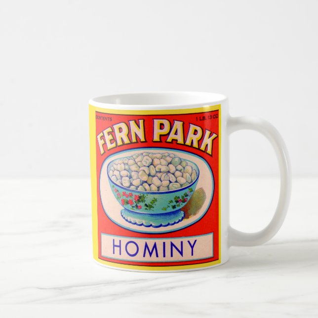 1930s Fern Park hominy grits label Coffee Mug (Right)