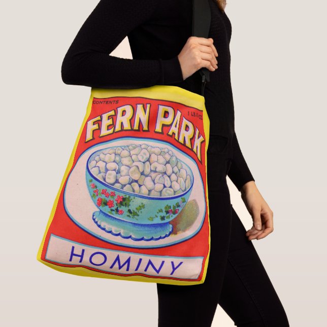 1930s Fern Park hominy grits label Crossbody Bag (Close Up)