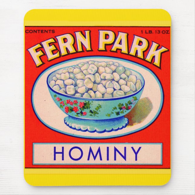 1930s Fern Park hominy grits label Mouse Pad (Front)