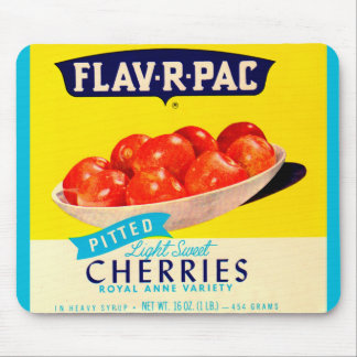 1930s Flav-R-Pac pitted cherries Mouse Pad