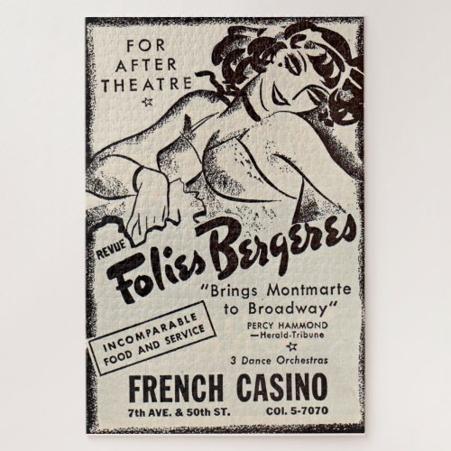 1930s Folies Bergere ad Jigsaw Puzzle