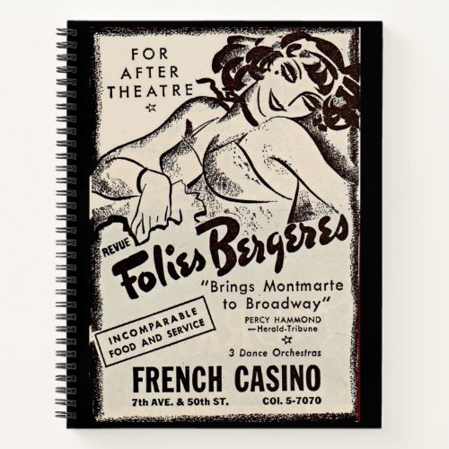 1930s Folies Bergere ad Notebook