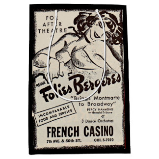 1930s Folies Bergere ad print Medium Gift Bag