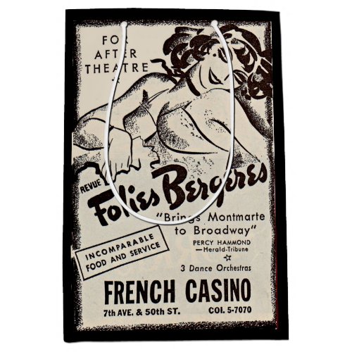 1930s Folies Bergere ad print Medium Gift Bag