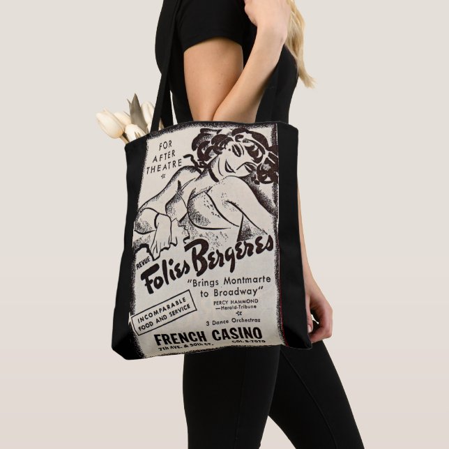 1930s Folies Bergere ad Tote Bag (Close Up)