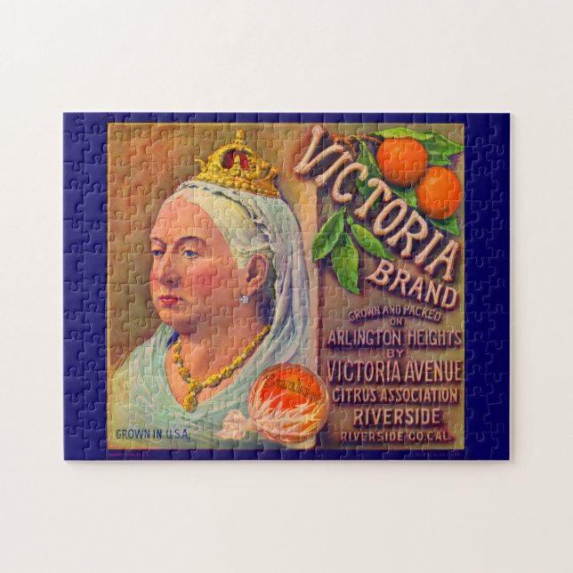 1930s fruit crate label Victoria brand oranges Jigsaw Puzzle (Horizontal)