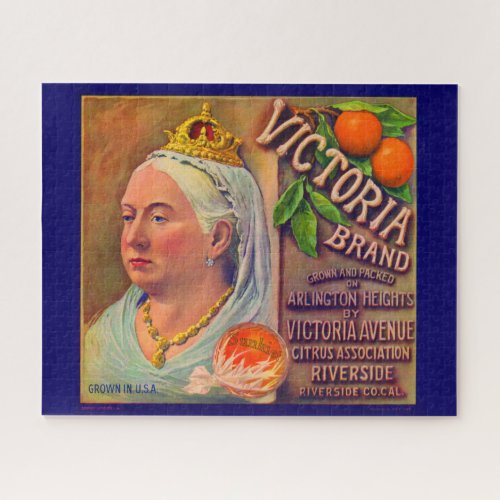 1930s fruit crate label Victoria brand oranges Jigsaw Puzzle