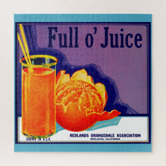 1930s Full o’ Juice orange crate label Jigsaw Puzzle