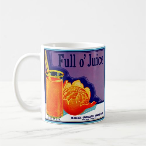 1930s Full o’ Juice orange crate label print