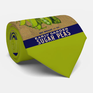 1930s Gold Bar sugar peas can label Neck Tie