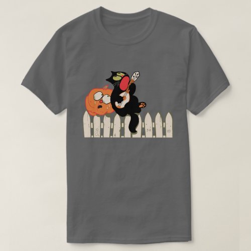 1930s Halloween Design - Serenading Black Cat T Shirt
