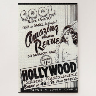 1930s Hollywood Cabaret Restaurant ad Jigsaw Puzzle