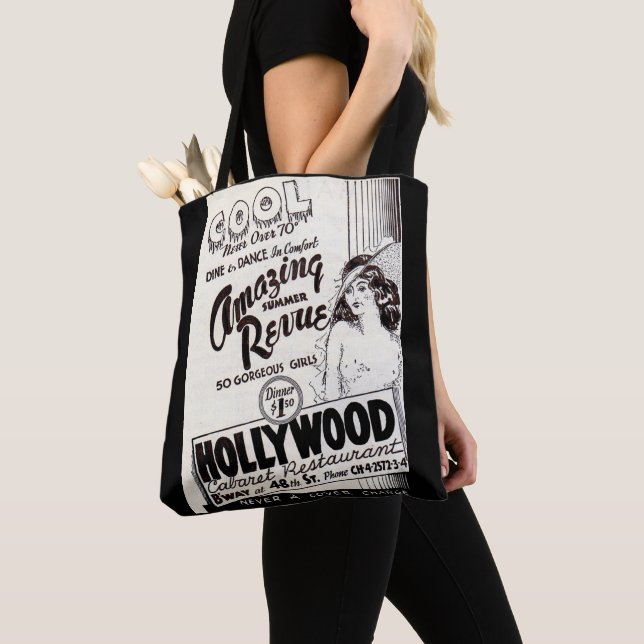 1930s Hollywood Cabaret Restaurant ad Tote Bag (Close Up)