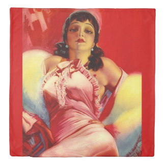 1930s hottie print duvet cover