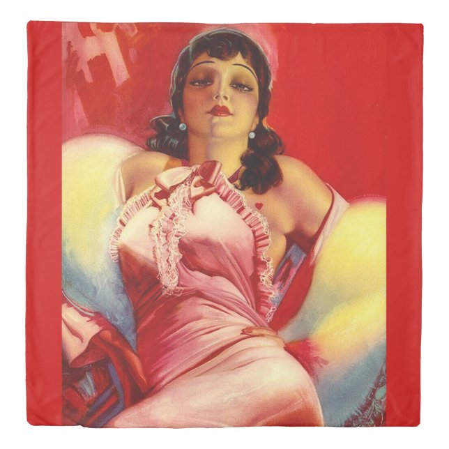 1930s hottie print duvet cover (Front)