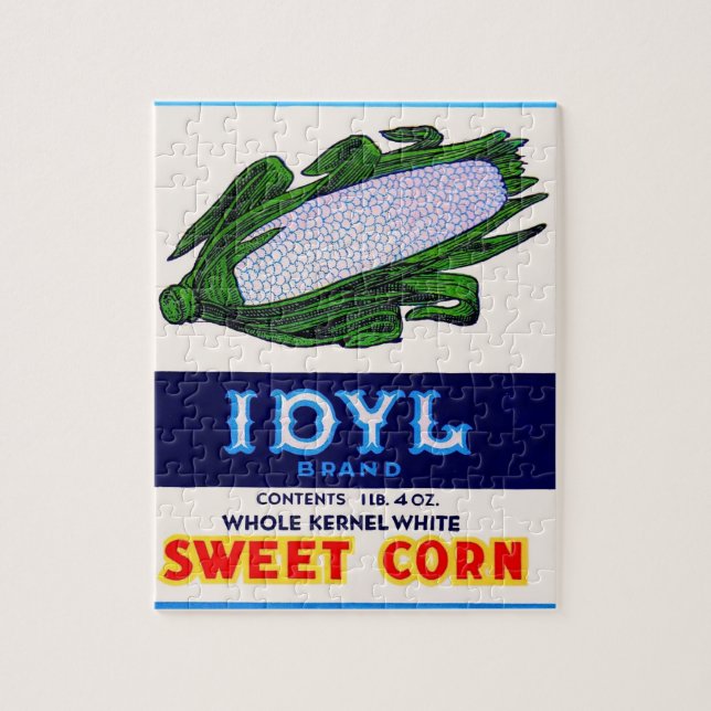 1930s Idyl Sweet Corn label Jigsaw Puzzle (Vertical)