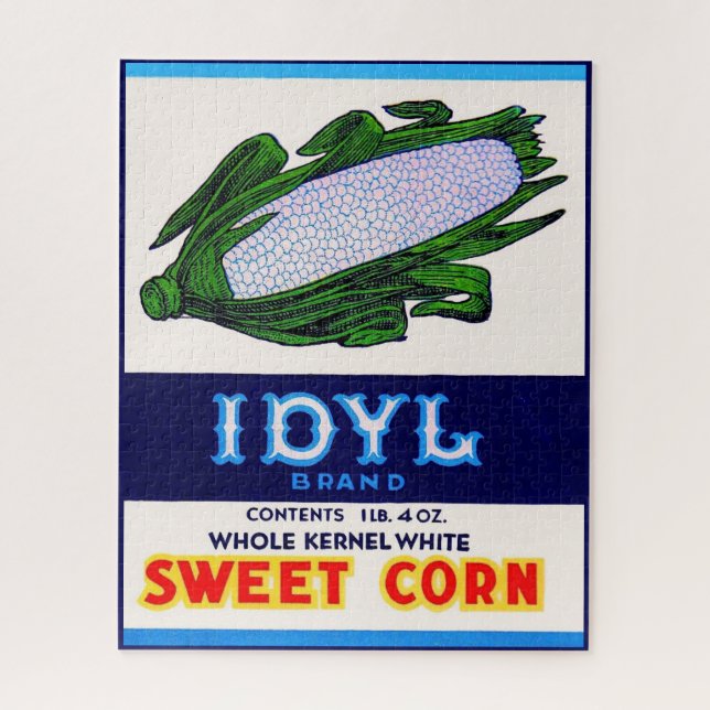 1930s Idyl Sweet Corn label Jigsaw Puzzle (Vertical)
