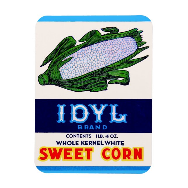 1930s Idyl Sweet Corn label Magnet (Vertical)