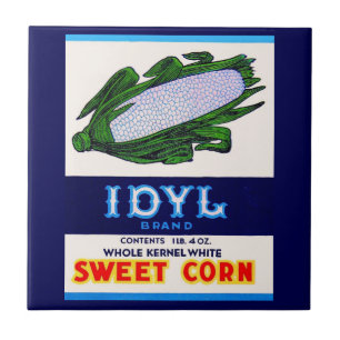 1930s Idyl Sweet Corn label Tile
