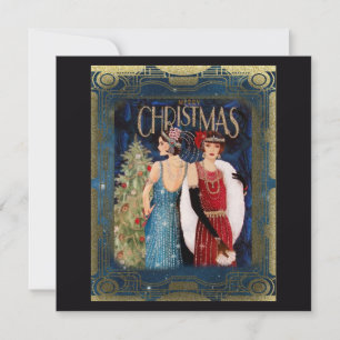 1930's Ladies Christmas Art Card