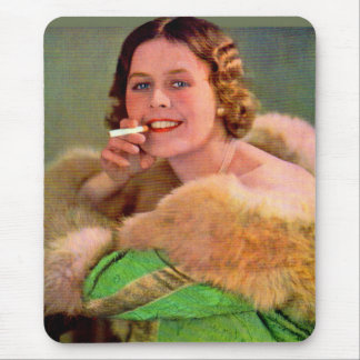 1930s lady smoker mouse pad
