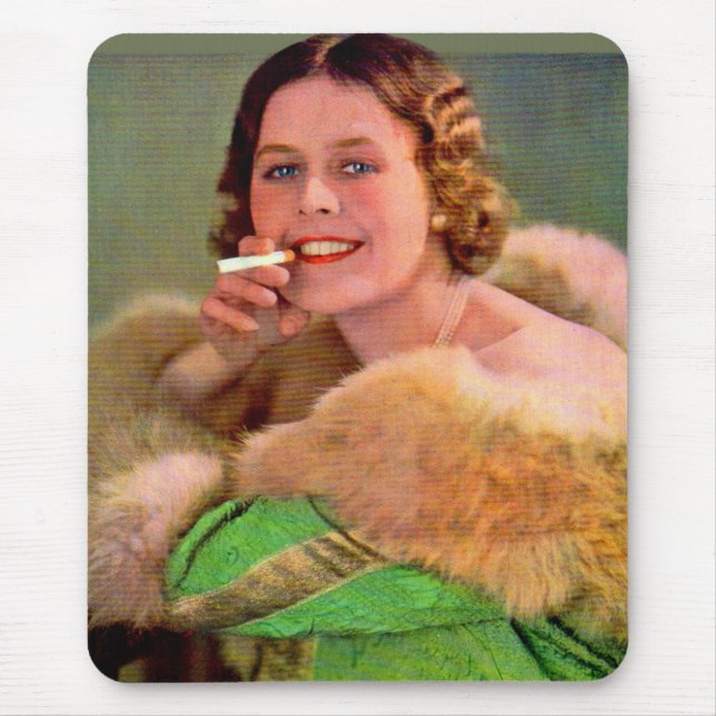 1930s lady smoker mouse pad (Front)