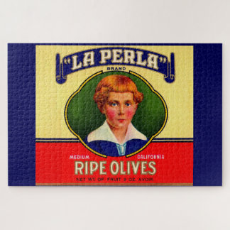 1930s LaPerla Olives label Jigsaw Puzzle