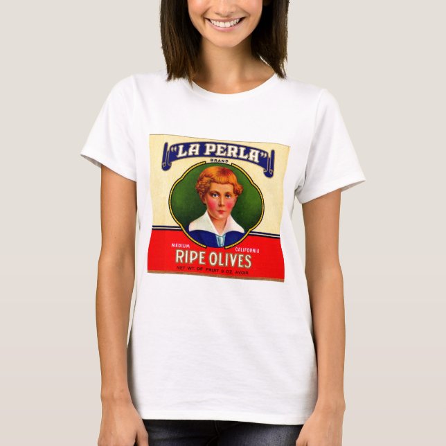 1930s LaPerla Olives label T-Shirt (Front)